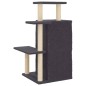 vidaXL Rascador para gatos con postes de sisal gris oscuro 97 cm