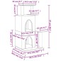 vidaXL Rascador para gatos con postes de sisal gris oscuro 97 cm