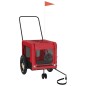 vidaXL Remolque de bicicleta mascotas hierro tela Oxford rojo negro vidaXL Remolque de bicicleta mascotas hierro tela Oxford rojo negro