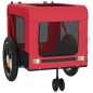 vidaXL Remolque de bicicleta mascotas hierro tela Oxford rojo negro vidaXL Remolque de bicicleta mascotas hierro tela Oxford rojo negro