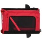 vidaXL Remolque de bicicleta mascotas hierro tela Oxford rojo negro vidaXL Remolque de bicicleta mascotas hierro tela Oxford rojo negro