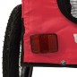 vidaXL Remolque de bicicleta mascotas hierro tela Oxford rojo negro vidaXL Remolque de bicicleta mascotas hierro tela Oxford rojo negro