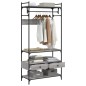 vidaXL Armario cajones madera ingeniería gris Sonoma 89x39x184,5 cm vidaXL Armario cajones madera ingeniería gris Sonoma 89x39x184,5 cm