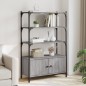 vidaXL Librería 3 estantes madera ingeniería gris Sonoma 70x30x109,5cm vidaXL Librería 3 estantes madera ingeniería gris Sonoma 70x30x109,5cm