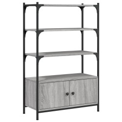 vidaXL Librería 3 estantes madera ingeniería gris Sonoma 70x30x109,5cm