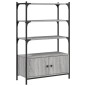 vidaXL Librería 3 estantes madera ingeniería gris Sonoma 70x30x109,5cm vidaXL Librería 3 estantes madera ingeniería gris Sonoma 70x30x109,5cm