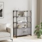 vidaXL Librería 3 estantes madera ingeniería gris Sonoma 70x30x109,5cm vidaXL Librería 3 estantes madera ingeniería gris Sonoma 70x30x109,5cm