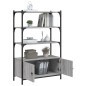 vidaXL Librería 3 estantes madera ingeniería gris Sonoma 70x30x109,5cm vidaXL Librería 3 estantes madera ingeniería gris Sonoma 70x30x109,5cm