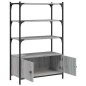 vidaXL Librería 3 estantes madera ingeniería gris Sonoma 70x30x109,5cm vidaXL Librería 3 estantes madera ingeniería gris Sonoma 70x30x109,5cm