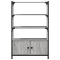 vidaXL Librería 3 estantes madera ingeniería gris Sonoma 70x30x109,5cm vidaXL Librería 3 estantes madera ingeniería gris Sonoma 70x30x109,5cm
