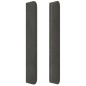 vidaXL Cabecero con LED de terciopelo gris oscuro 83x16x118/128 cm