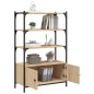 vidaXL Librería 3 estantes madera ingeniería roble 70x30x109,5 cm vidaXL Librería 3 estantes madera ingeniería roble 70x30x109,5 cm