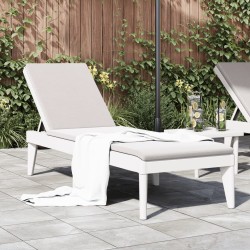 vidaXL Tumbona de PP blanco 186x60x29 cm