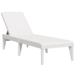 vidaXL Tumbona de PP blanco 186x60x29 cm