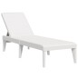 vidaXL Tumbona de PP blanco 186x60x29 cm vidaXL Tumbona de PP blanco 186x60x29 cm