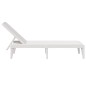 vidaXL Tumbona de PP blanco 186x60x29 cm vidaXL Tumbona de PP blanco 186x60x29 cm