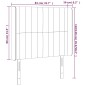 vidaXL Cabecero con LED de terciopelo gris oscuro 83x16x118/128 cm