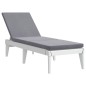 vidaXL Tumbona con cojín PP blanco 186x60x29 cm vidaXL Tumbona con cojín PP blanco 186x60x29 cm