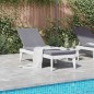 vidaXL Tumbona con cojín PP blanco 186x60x29 cm vidaXL Tumbona con cojín PP blanco 186x60x29 cm