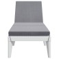 vidaXL Tumbona con cojín PP blanco 186x60x29 cm vidaXL Tumbona con cojín PP blanco 186x60x29 cm