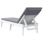 vidaXL Tumbona con cojín PP blanco 186x60x29 cm vidaXL Tumbona con cojín PP blanco 186x60x29 cm