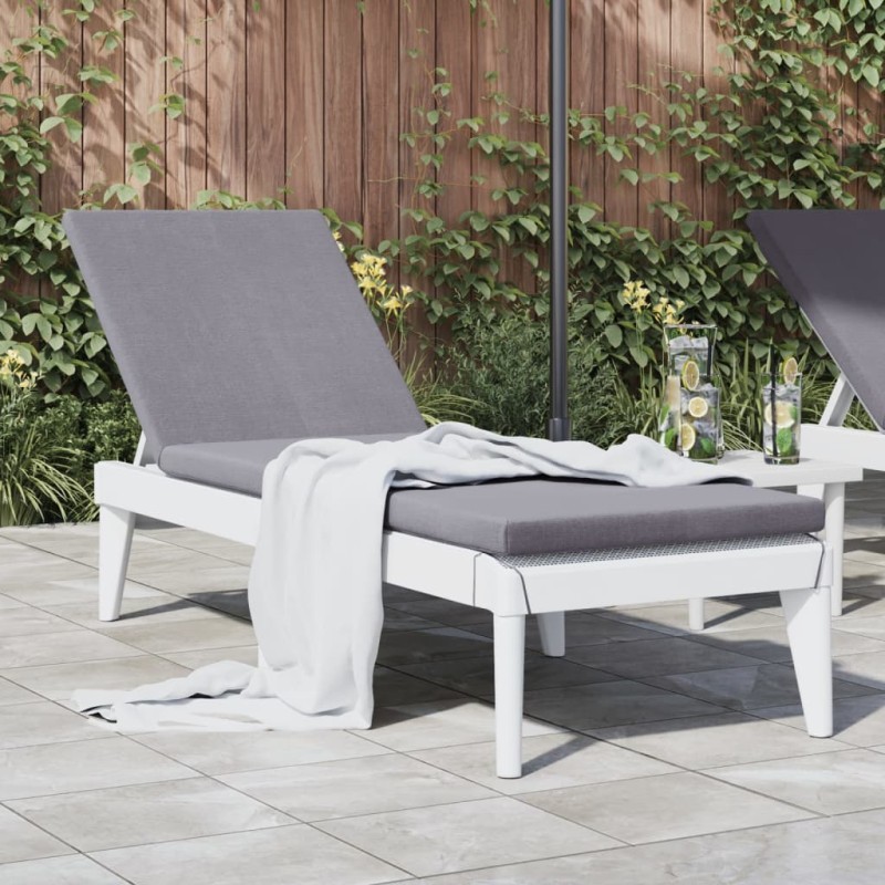 vidaXL Tumbona de PP blanco 186x60x29 cm vidaXL Tumbona de PP blanco 186x60x29 cm