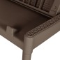 vidaXL Tumbona de PP marrón 186x60x29 cm