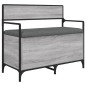 vidaXL Banco almacenaje madera ingeniería gris Sonoma 85,5x42x73,5 cm vidaXL Banco almacenaje madera ingeniería gris Sonoma 85,5x42x73,5 cm