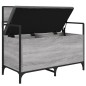 vidaXL Banco almacenaje madera ingeniería gris Sonoma 85,5x42x73,5 cm vidaXL Banco almacenaje madera ingeniería gris Sonoma 85,5x42x73,5 cm