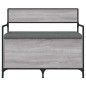 vidaXL Banco almacenaje madera ingeniería gris Sonoma 85,5x42x73,5 cm vidaXL Banco almacenaje madera ingeniería gris Sonoma 85,5x42x73,5 cm