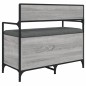 vidaXL Banco almacenaje madera ingeniería gris Sonoma 85,5x42x73,5 cm vidaXL Banco almacenaje madera ingeniería gris Sonoma 85,5x42x73,5 cm