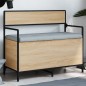 vidaXL Banco almacenaje madera ingeniería roble Sonoma 85,5x42x73,5 cm vidaXL Banco almacenaje madera ingeniería roble Sonoma 85,5x42x73,5 cm