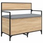 vidaXL Banco almacenaje madera ingeniería roble Sonoma 85,5x42x73,5 cm vidaXL Banco almacenaje madera ingeniería roble Sonoma 85,5x42x73,5 cm