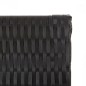 vidaXL Biombo de 3 paneles ratán sintético negro