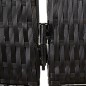 vidaXL Biombo de 3 paneles ratán sintético negro