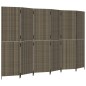 vidaXL Biombo de 6 paneles ratán sintético gris vidaXL Biombo de 6 paneles ratán sintético gris