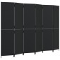 vidaXL Biombo de 6 paneles ratán sintético negro vidaXL Biombo de 6 paneles ratán sintético negro