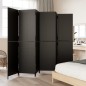 vidaXL Biombo de 6 paneles ratán sintético negro vidaXL Biombo de 6 paneles ratán sintético negro