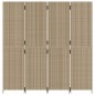 vidaXL Biombo de 4 paneles ratán sintético beige vidaXL Biombo de 4 paneles ratán sintético beige