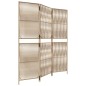 vidaXL Biombo de 3 paneles ratán sintético beige vidaXL Biombo de 3 paneles ratán sintético beige