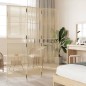 vidaXL Biombo de 3 paneles ratán sintético beige vidaXL Biombo de 3 paneles ratán sintético beige