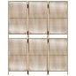 vidaXL Biombo de 3 paneles ratán sintético beige vidaXL Biombo de 3 paneles ratán sintético beige