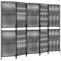 vidaXL Biombo de 5 paneles ratán sintético negro vidaXL Biombo de 5 paneles ratán sintético negro