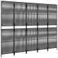 vidaXL Biombo de 5 paneles ratán sintético negro vidaXL Biombo de 5 paneles ratán sintético negro