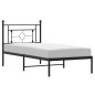 vidaXL Estructura de cama con cabecero metal negro 100x190 cm vidaXL Estructura de cama con cabecero metal negro 100x190 cm