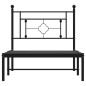 vidaXL Estructura de cama con cabecero metal negro 100x190 cm vidaXL Estructura de cama con cabecero metal negro 100x190 cm