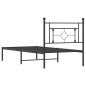 vidaXL Estructura de cama con cabecero metal negro 100x190 cm vidaXL Estructura de cama con cabecero metal negro 100x190 cm