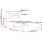 vidaXL Estructura de cama con cabecero metal negro 100x190 cm vidaXL Estructura de cama con cabecero metal negro 100x190 cm