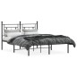 vidaXL Estructura de cama con cabecero metal negro 135x190 cm vidaXL Estructura de cama con cabecero metal negro 135x190 cm