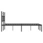 vidaXL Estructura de cama con cabecero metal negro 135x190 cm vidaXL Estructura de cama con cabecero metal negro 135x190 cm